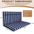thumbnail image 3 of Outdoor Loveseat Glider Cushion 42”x48” Waterproof Patio Seat Pad for Bench, Swing & Furniture, Purple and Blue Stripes,1PCS, 3 of 7