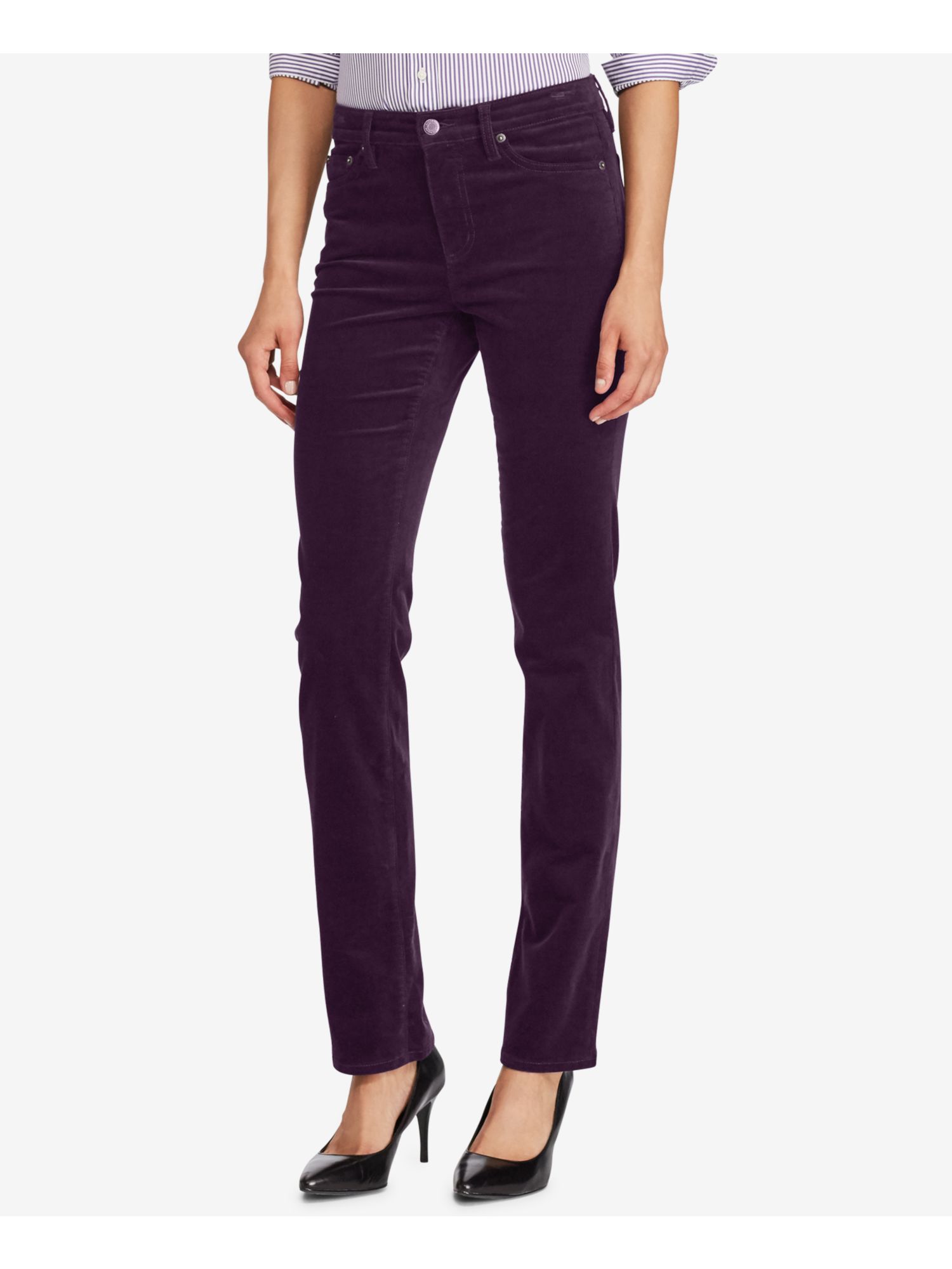 RALPH LAUREN Womens Purple Corduroy 