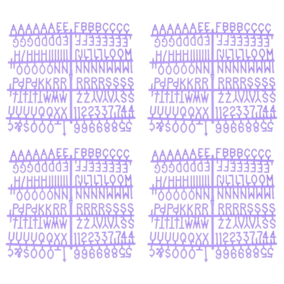 Uxcell 3/4" Letter Board Letters Only, 7 Pcs 1029 Felt Letters for Letter Boards Universal, Purple