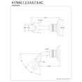 thumbnail image 2 of Kingston Brass K176A8 Heritage Hand Shower Wall Mount Bracket in Brushed Nickel, 2 of 4