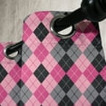 thumbnail image 4 of Ambesonne Pink Grey Grommet Curtain, Diamonds and Lozenges, 50" x 54", Pale Pink Black Grey, 4 of 6