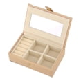 thumbnail image 3 of REGALWOVEN Travel Jewelry Box for Women, Portable Jewelry Organizer Case Storage Display Holder with Mirror for Earring Ring Gold, 3 of 7