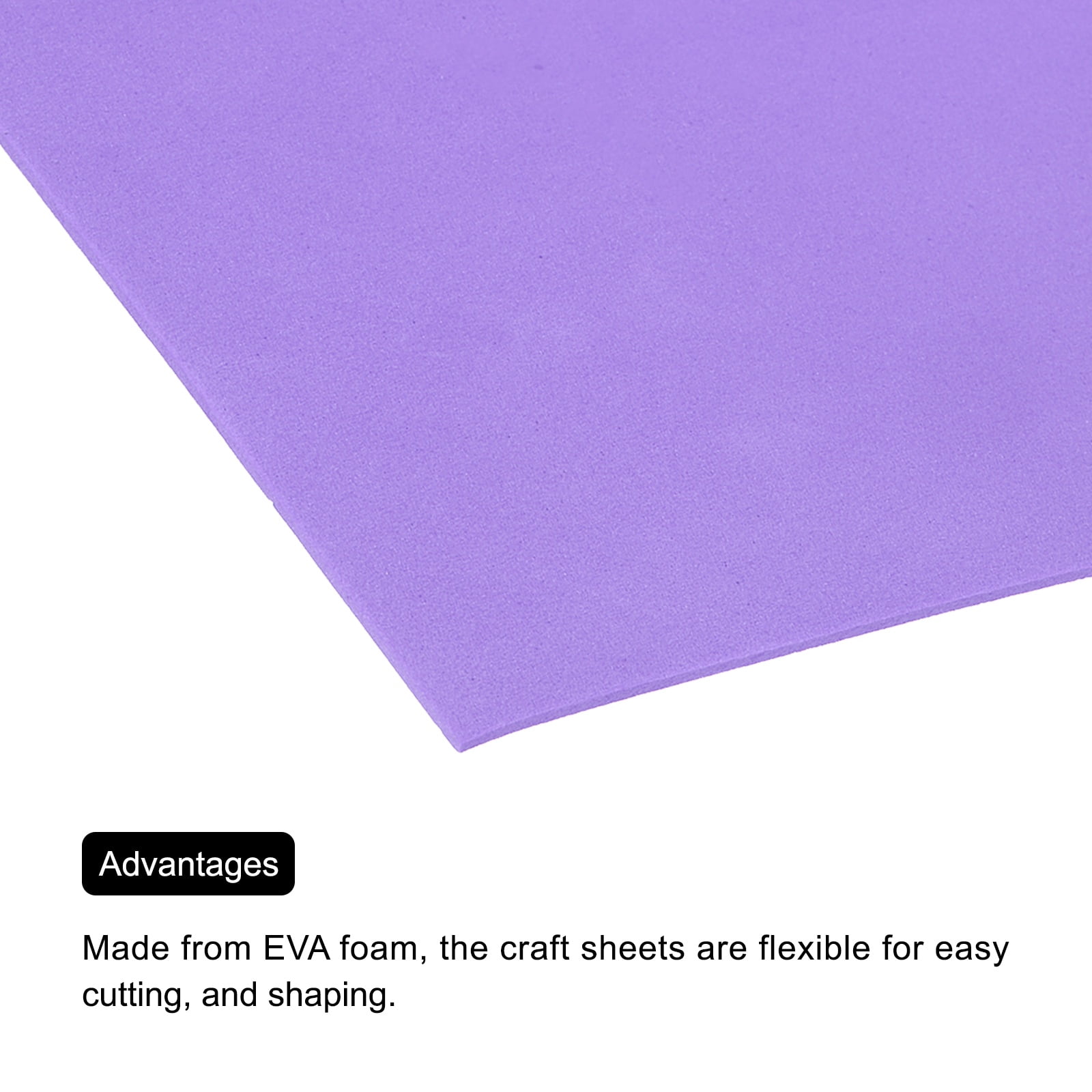 Uxcell EVA Foam Sheets Light Purple 39.4 Inch x 39.4 Inch 2mm Thick Crafts Foam Sheets for Costumes, Arts and Crafts Projects Pack of 1