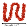thumbnail image 3 of 49FT Red Christmas Tinsel Garland, Shiny Metallic Twist Holiday Garland for Indoor & Outdoor Decoration, Christmas Tree, Mantel, Staircase, Wall, Party, Wedding & Seasonal Event Décor, 3 of 5
