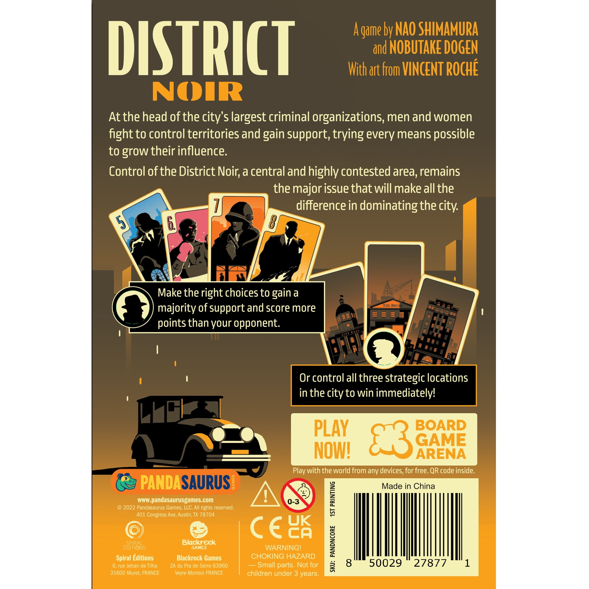 District Noir Family Card Game for Ages 10+, from Asmodee