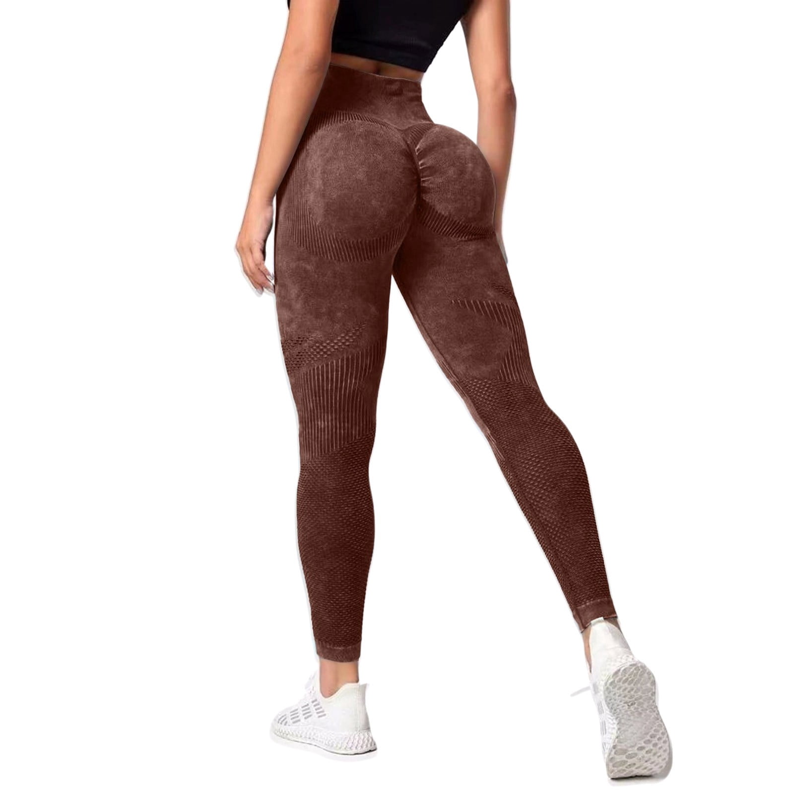 Celsior Compression Leggings 3D Anti Cellulite Leggings for Women 3D Gym Leggings for Women Anti Cellulite Leggings Full Length Buttery Soft Yoga Pants Scrunch Butt Lifting Leggings Brown M