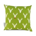 thumbnail image 4 of 14" X 20" Red Gray And White Reindeer Zippered 100% Cotton Animal Print Lumbar Pillow Cover, 4 of 5