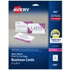 Avery Printable Business Cards with Sure Feed Technology, 2" x 3.5", White, 160 Blank Cards for Laser Printers (05881)