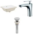 thumbnail image 1 of 18.25-in. W CUPC Rectangle Bathroom Undermount Sink Set In White - Chrome Hardware - Overflow Drain Incl. AI-12965, 1 of 9