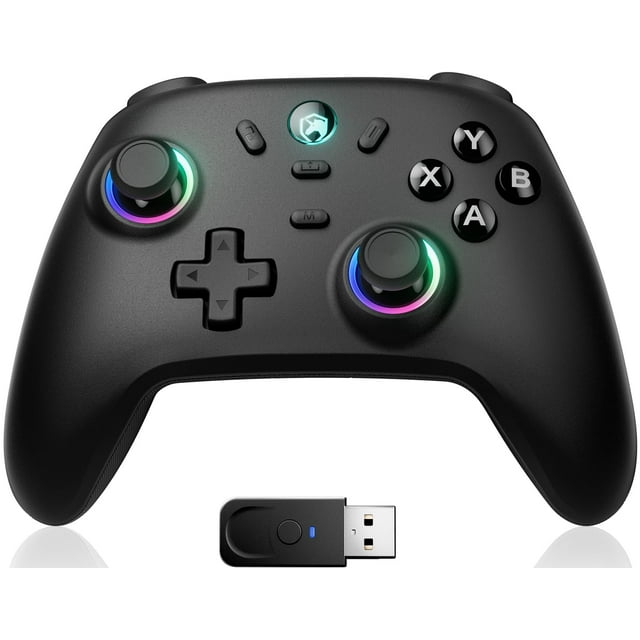 Controlador inalámbrico para juegos de PC echtPower con joystick Hall Effect