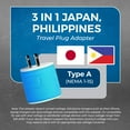 thumbnail image 2 of OREI U2U-6 Type A Travel Plug Adapter with Surge Protection, 2 of 8