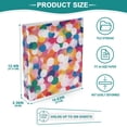 thumbnail image 3 of FORMRS 3 Ring Binder with Pockets 1.5" D-Rings Clip Board 200 Sheets Capacity, White Colorful Circles, 3 of 8