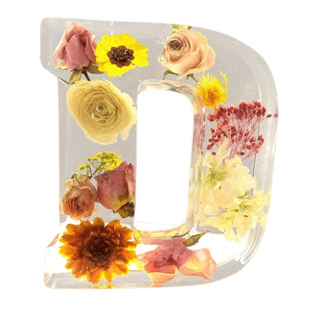 Plug-In Night Light With Floral And Letter Design Resin Home Decoration Gift 120 V AC