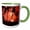 Green/White, variant on 3drose, Guam, Usa Territory. Sunset with Palms and Ocean and Boats, 15oz Mug