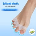 thumbnail image 3 of 2x Separador Dedos Hallux Valgus Corrector Alisador (adulto) Blanco, 3 of 7