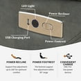 thumbnail image 3 of Power Leather Recliner Chair with LED Lights,Leather Chair,Living Room Furniture Sets with USB Port(Dark Grey Reclining Chair /1 Piece), 3 of 5