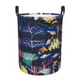 thumbnail image 6 of Lsque Sea Inhabitans and Herb pattern Laundry Hamper Basket, Tall Woven Rope Hamper Basket for Clothes, Lightweight Storage Basket, Collapsible Waterproof-Small, 6 of 8