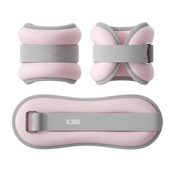 Lightweight, adjustable unisex wrist and ankle weights, ideal for yoga, walking, cardio, dance, and other fitness activities (Pink) – 1 pair of 0.66-pound wrist and ankle weights