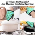 thumbnail image 3 of cute frogs Lily leaves dragonfly Oven Mitts Heat Resistant - Soft Lining Silicone Mini Oven Mitts with HangingLoop, Kitchen Oven Gloves Heat Resistant 500℉ for Cooking Baking Microwave, 3 of 7