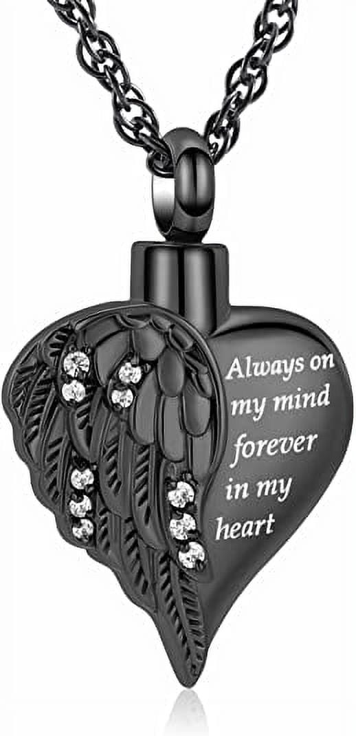 Buy NanMuc Mom Religious Cross Urn Necklace for Ashes Cremation Jewelry  Memorial Stainless Steel Angel Wing Pendant Holder Keepsakes Women Jewelry  at Amazon.in