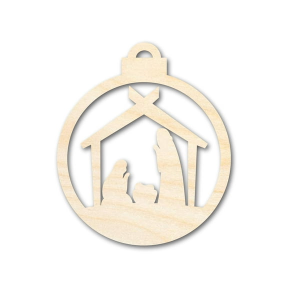 Unfinished Wood Bethlehem Nativity Ornament Shape - Christmas - Craft - up to 46" DIY 7" / 1/4"
