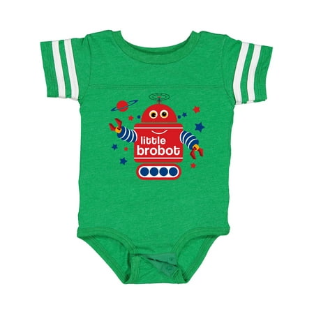 

Inktastic Robot Little Brother Gift Baby Boy Bodysuit
