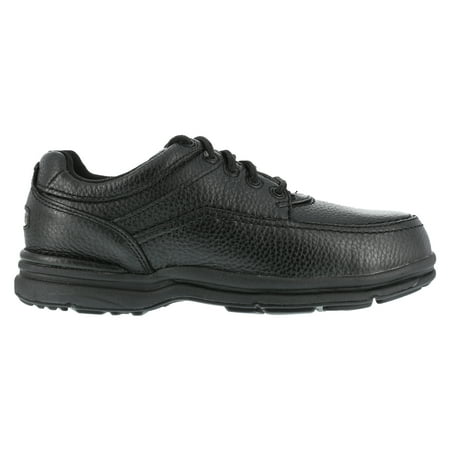 Rockport Mens Black Leather Casual Moc Oxford World Tour Steel Toe 10 M
