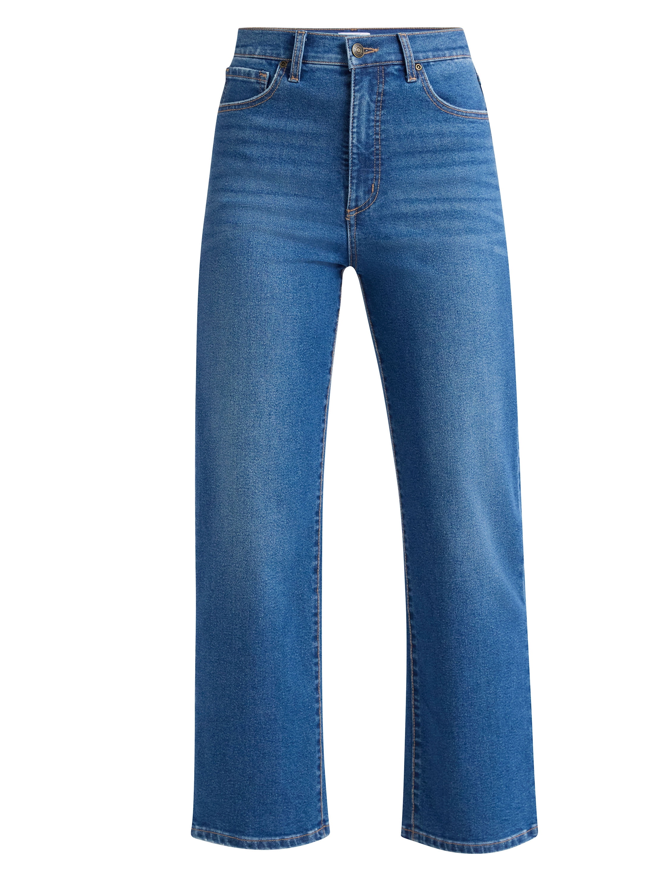 Sofia by Sofia Vergara Women's and Women's Plus Lana Relaxed Straight Super High Rise Jeans, 27" Inseam, Sizes 0-28