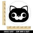 thumbnail image 2 of Round Cat Face Derpy Self-Inking Rubber Stamp Ink Stamper - Red Ink - Large 1-1/2 Inch, 2 of 7