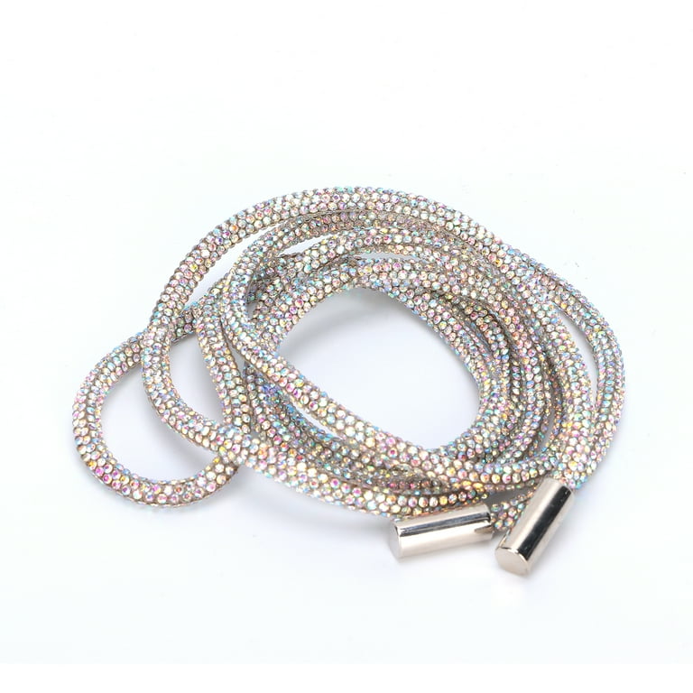  DIY Rhinestone Rope, Rhinestone Craft Rope Durable 6mm / 0.2in  for Clothing(AB Color)