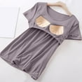 thumbnail image 4 of Bixock 2 Piece Loungewear Set for Women Pajama Solid Color Built In Bra Loose Cut Cami Top Shorts for Daily Indoor Leisure, 4 of 5