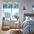 thumbnail image 6 of Valances for Windows Sea ​​turtle Starfish Compass Rod Pocket Short Curtain for Bathroom Living Room Bedroom Blue Ocean World 1 Panel 42x12in, 6 of 9