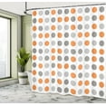 thumbnail image 4 of Ambesonne Geometric Shower Curtain, European Retro Polka Dots, 69"Wx70"L, Orange Dimgray, 4 of 4