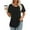 Black, variant on Oalirro 2024 Women Summer Tops Casual Short Sleeve Tunics Blouse for Leggings Crewneck Shirts Soft Comfy T-Shirt
