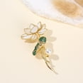 thumbnail image 6 of Flower Brooch Elegant Floral Art Fashionable Accessory Unique Artistic Clothing Jewelry Alloy Texture for Women Present, 6 of 8