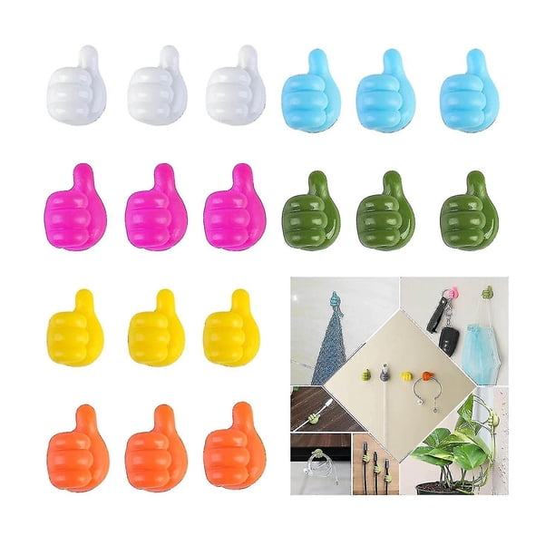 18 clips para cables autoadhesivos, soporte para cables, organizador de cables.