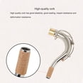 thumbnail image 3 of Maoww Brass Tenor Saxophone Bend Neck Solid Color Replacement 27.5mm Nozzle Woodwind Instrument Sax Part Accessories Gold, 3 of 6