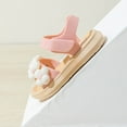 thumbnail image 7 of Toddler Girls Sandals Summer Open Toe Flats Shoes Dress Sandals Toddler Shoes Baby Girls Cute Fashion Solid Color Flowers Non-slip Soft Sole Beach Sandals Pink 4-5 Years, 7 of 7