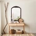 thumbnail image 2 of Neutypechic Wooden Arch Mirror Wall-Mounted Mirror Vintage Decorative Mirror for Living Room Bedroom 24"x 36",Charcoal, 2 of 6