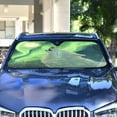 thumbnail image 5 of Foldable Car Windshield Sunshade UV Sun Visor Protector Blocks UV Rays Keeps Vehicle Cool 57x31.5 Inch White Wolf Of The Ice, 5 of 8