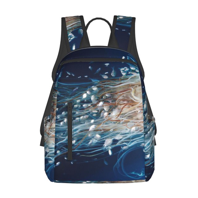 Easygdp White Jellyfish Dansing in the Ocean para Easygdp Yak - Mochila Casual Ligera y Resistente para Viaje y Senderismo para Hombres y Mujeres
