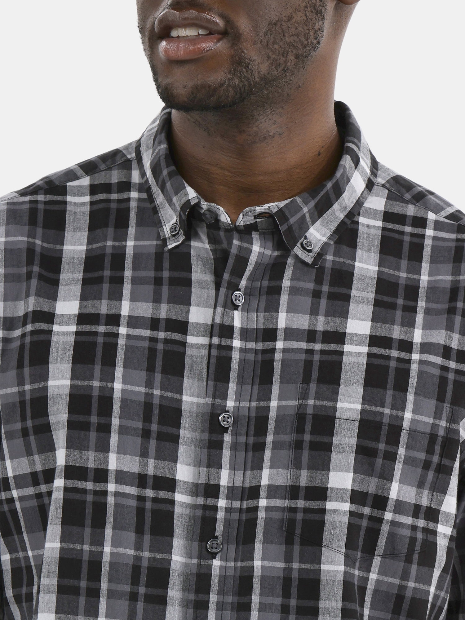 George Men's Poplin Shirt with Long Sleeves, Sizes S-3XL, LT-4XLT, 2XB-6XB