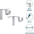 Hang Single Curtain Rod Brackets No Drill, No Damage Perfect