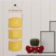 thumbnail image 4 of Bolsa colgante de lino y algodón con patrón de números, 3 bolsillos, para decoración de puerta y pared del hogar (amarillo), 4 of 9