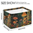 thumbnail image 4 of Yayeee Canvas Storage Basket with Handles for Shelves Fabric Bins Closet Organizer, Forest Mushroom, 4 of 8