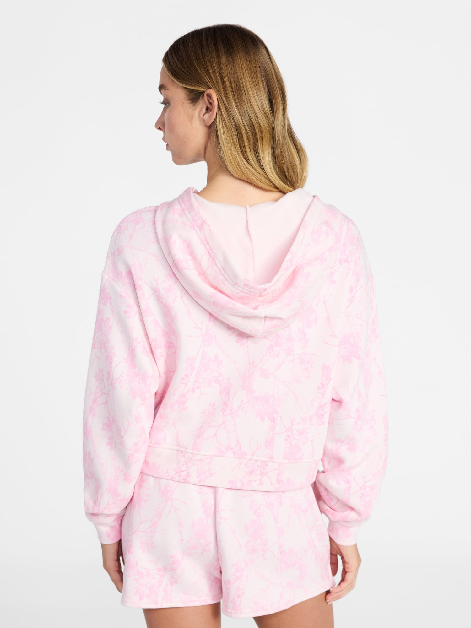 No Boundaries Boxy Zip-Up Hoodie, Women's XXS-XXL