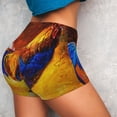thumbnail image 4 of Naloa Colorful Rooster Biker Shorts for Women Seamless Scrunch Short Women’s Yoga Shorts for Gym Running Sport Shorts - X-Large, 4 of 9