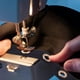 thumbnail image 5 of 6 yardas de cinta de sarga de algodón negro de 1 pulgada de ancho con ojales y anillos de ojal metálicos dorados de 8 mm para costura y manualidades., 5 of 5