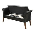thumbnail image 4 of Convenience Concepts Designs4Comfort Banc de Rangement Garbo en Cuir Synthétique Noir, 4 of 4