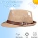 thumbnail image 4 of Sombrero de 56-58 cm de circunferencia para hombres y mujeres, sombrero de copa con cinturón, sombrero de ala corta, sombrero de jazz de verano, sombrero de paja con protección solar, 4 of 5